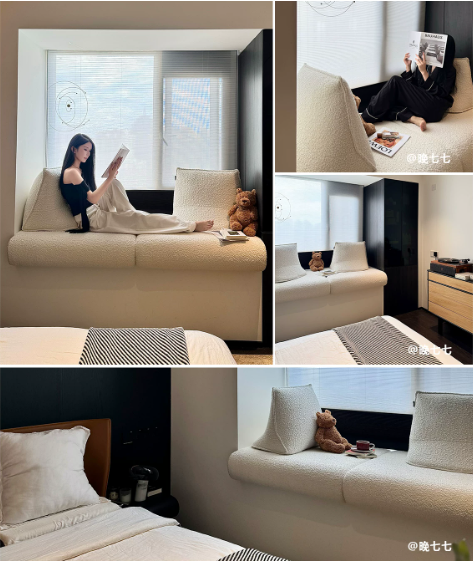 Prato Style Bay Window Cushion Sofa (Priced per Meter) - Bespoke Minimalist Italian Reading Nook